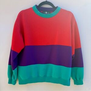 Vintage 90’s Hunt Club colorblock crewneck sweatshirt, medium